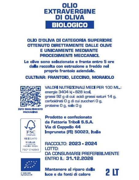 BIO EVO-Öl — Bag-in-Box 2 l — Vorbestellung Ernte 2026/27